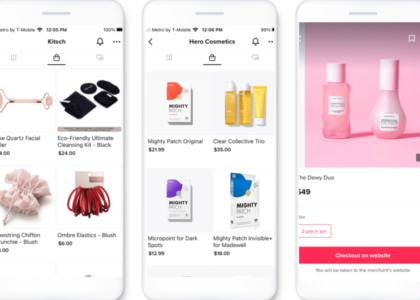 TikTok Shop product listing and live selling mockup